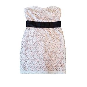 FOREVER 21 Lace Strapless Dress  L